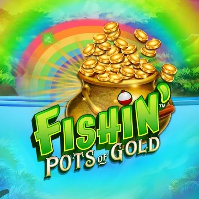 Fishin Pots Of Gold slot logo by Gameburger Studios at Playboom24 Casino
