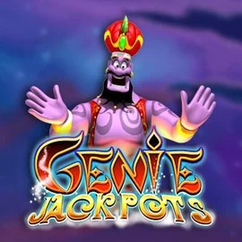 Genie Jackpots slot logo by Blueprint Gaming at Playboom24 Casino