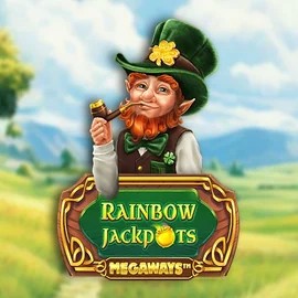 Rainbow Jackpots Megaways online game logo by Red Tiger Gaming on playbooms24.nl