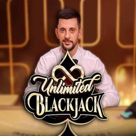 Unlimited Blackjack slot logo by Ezugi at Playboom24 Casino